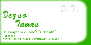 dezso tamas business card